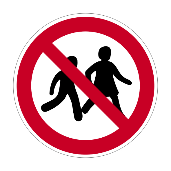 (afbeelding voor) Pictogram Verboden voor kinderen