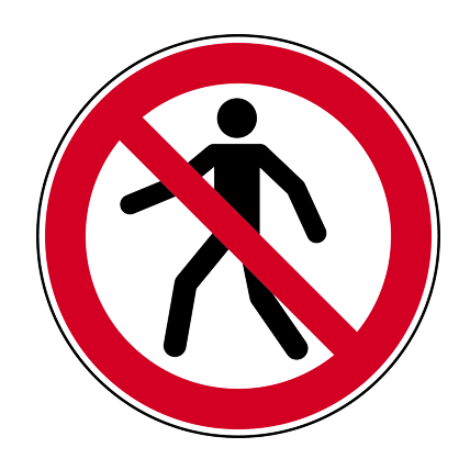 (afbeelding voor) Pictogram Verboden voor voetgangers