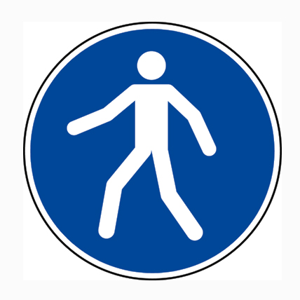 (afbeelding voor) Pictogram Verplicht voetpad