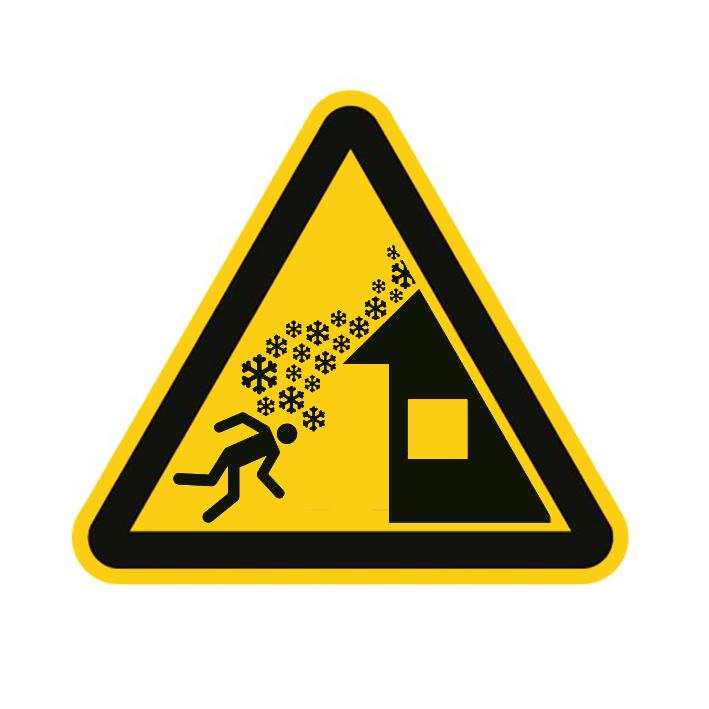 (afbeelding voor) Pictogram Waarschuwingsbord daklawine