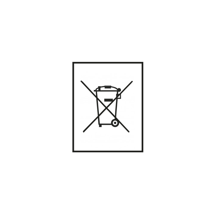 (afbeelding voor) WEEE-etiket sticker zonder Balken, 10 stickers