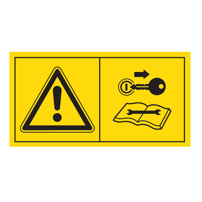 (afbeelding voor) zet motor af en verwijder sleutel voor onderhoud en reparatie we